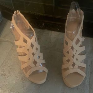 COPY - Women’s beige wedge heels